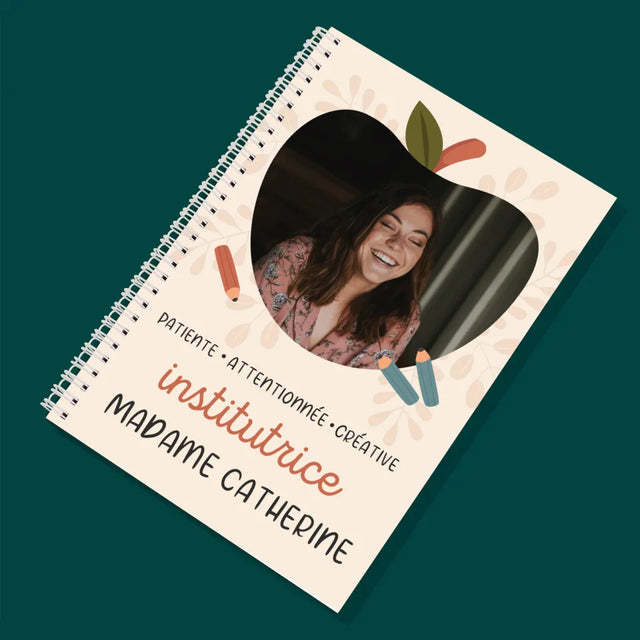 Photo Et Texte: Institutrice - Planificateur À Spirales - Quotidien