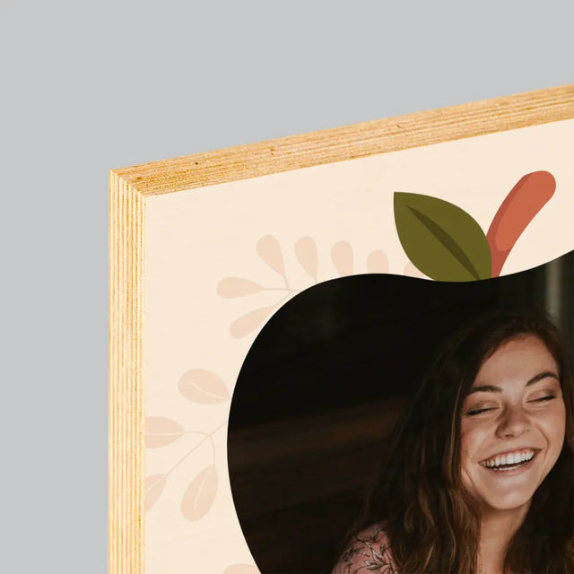 Photo Et Texte: Institutrice - Impression Sur Bois