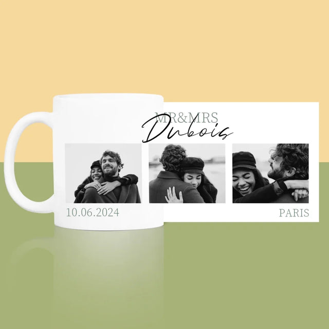 Collage Photo: Mr&Mrs Mariage - Le Mug