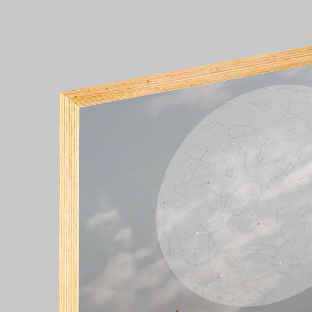 Carte Des Étoiles: Le Mariage - Impression Sur Bois