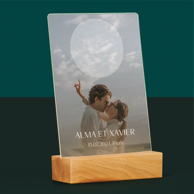 Carte Des Étoiles: Le Mariage - Impression Sur Verre Acrylique