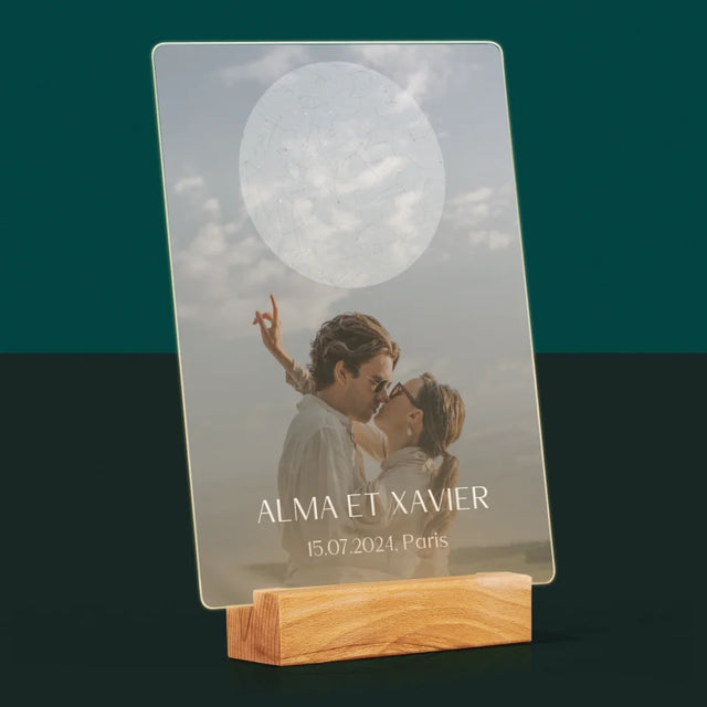 Carte Des Étoiles: Le Mariage - Impression Sur Verre Acrylique