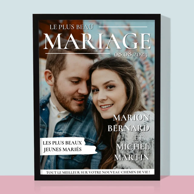 Couverture De Magazine: Le Plus Beau Mariage - Impression Encadrée 30X40