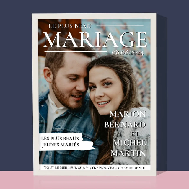 Couverture De Magazine: Le Plus Beau Mariage - Impression Encadrée 30X40