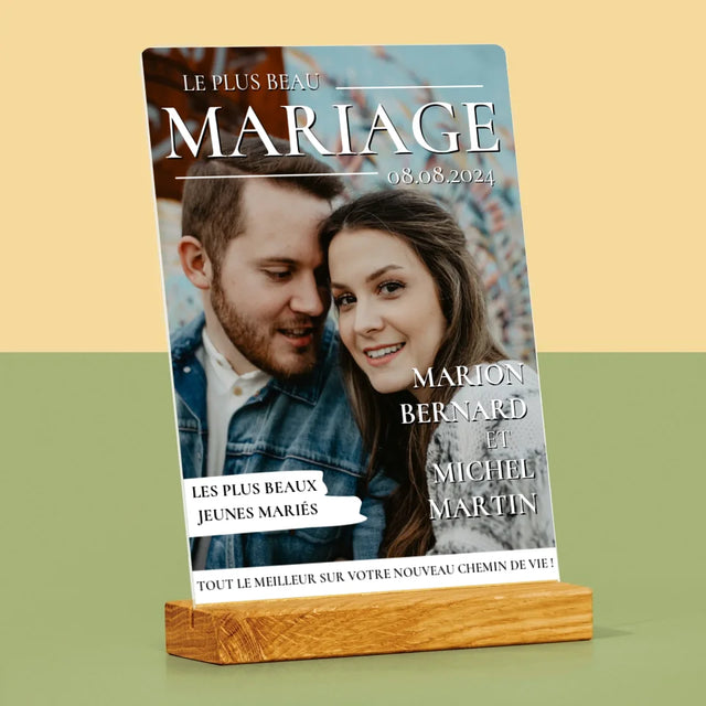 Couverture De Magazine: Le Plus Beau Mariage - Impression Sur Verre Acrylique