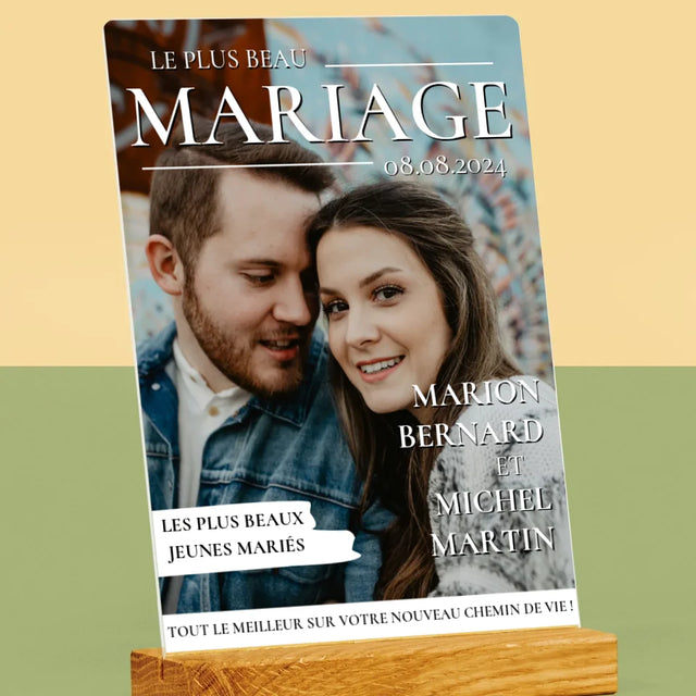 Couverture De Magazine: Le Plus Beau Mariage - Impression Sur Verre Acrylique