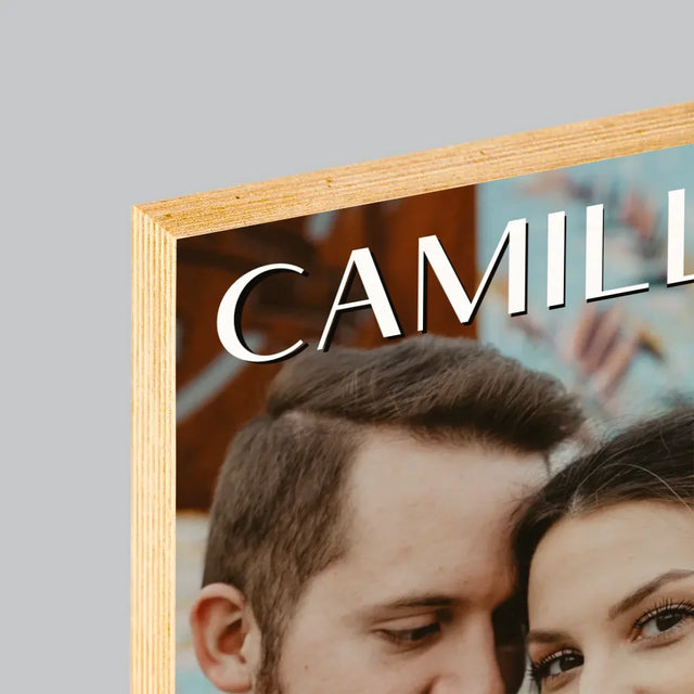 Photo Et Texte: Noms De Mariag - Impression Sur Bois