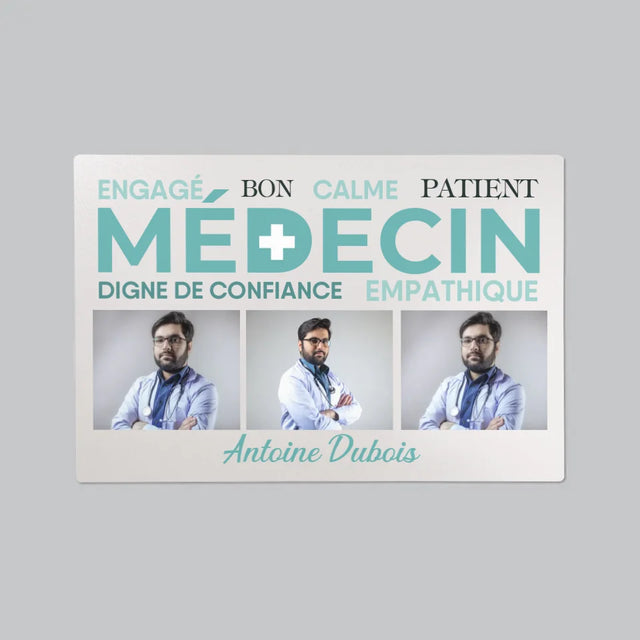 Collage Photo: Docteur Caractéristiques - Sous-Main Bureau