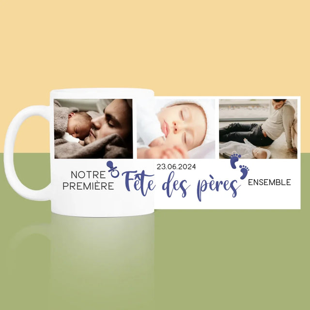 Collage Photo: Notre Première Fête Des Pères - Le Mug