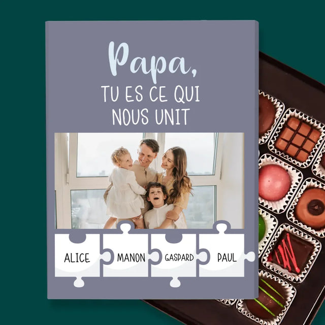 Photo Et Texte: Papa, Tu Es Ce Qui Nous Unit - Pralines