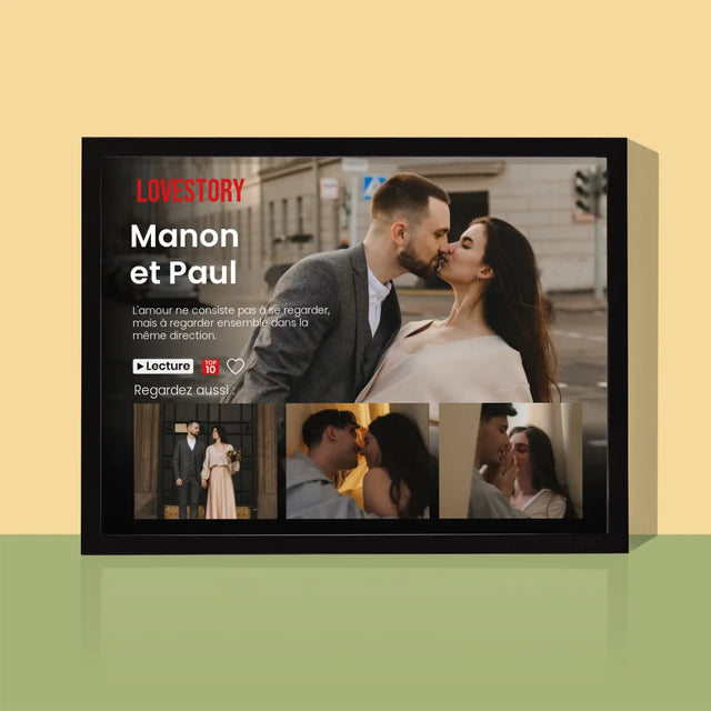 Collage Photo: Notre Histoire - Impression Encadrée 30X40