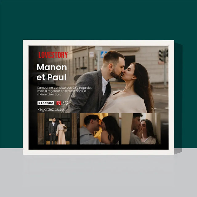 Collage Photo: Notre Histoire - Impression Encadrée 30X40