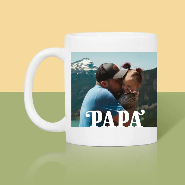 Photo Et Texte: Papa Irremplaçable Dédicace - Le Mug