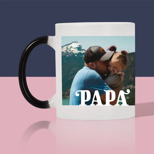 Photo Et Texte: Papa Irremplaçable Dédicace - Le Mug