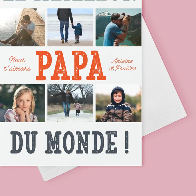 Collage Photo: Le Meilleur Papa Du Monde Photos - Carte De Vœux