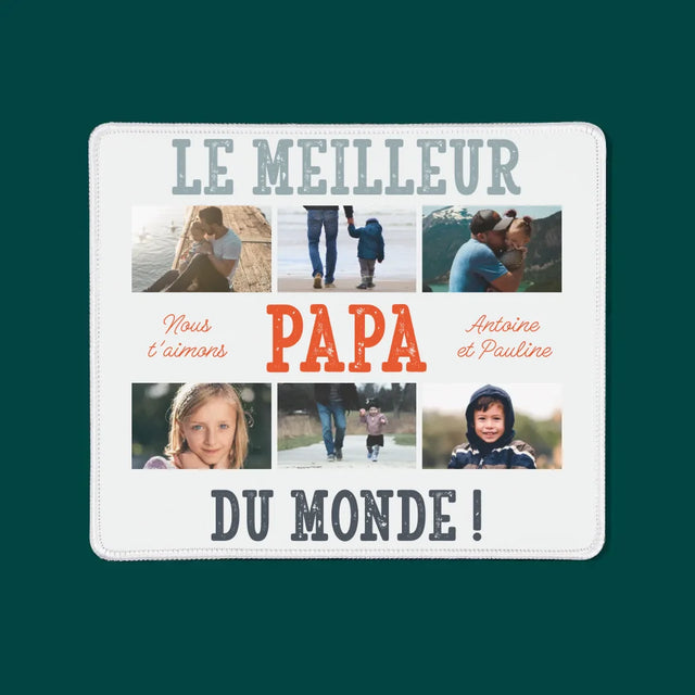 Le Collage Photo: Le Meilleur Papa Du Monde Photos - Tapis De Souris