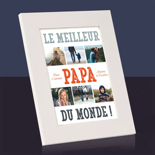 Collage Photo: Le Meilleur Papa Du Monde Photos - Cadre Photo