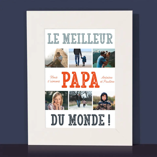 Collage Photo: Le Meilleur Papa Du Monde Photos - Cadre Photo