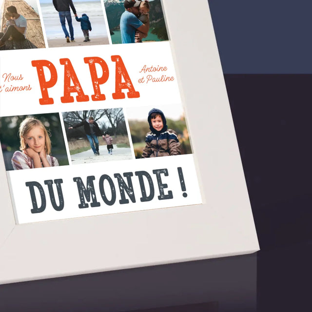 Collage Photo: Le Meilleur Papa Du Monde Photos - Cadre Photo