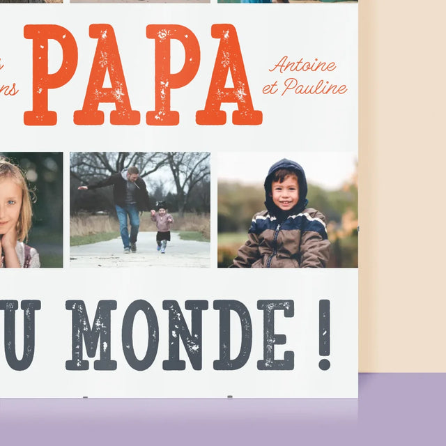 Collage Photo: Le Meilleur Papa Du Monde Photos - Affiche