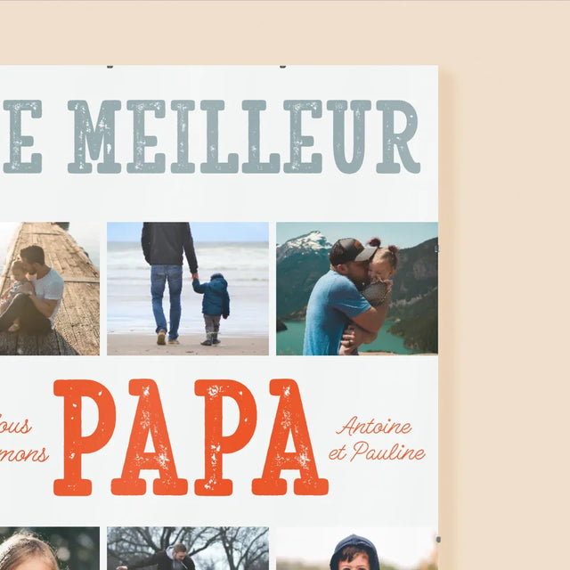 Collage Photo: Le Meilleur Papa Du Monde Photos - Affiche