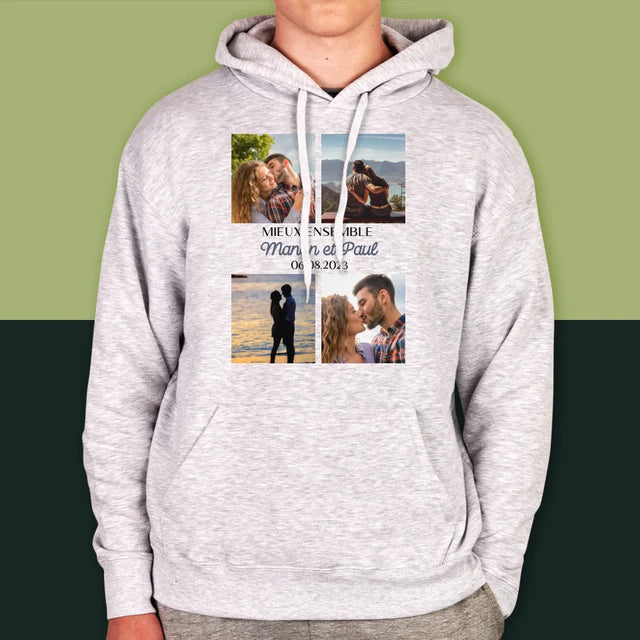 Collage Photo: Le Meilleur Ensemble - Sweat À Capuche Pour Hommes