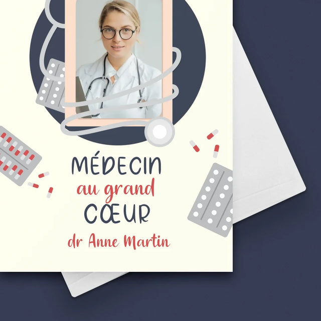 Photo Et Texte: Médecin Au Grand Cœur - Carte De Vœux