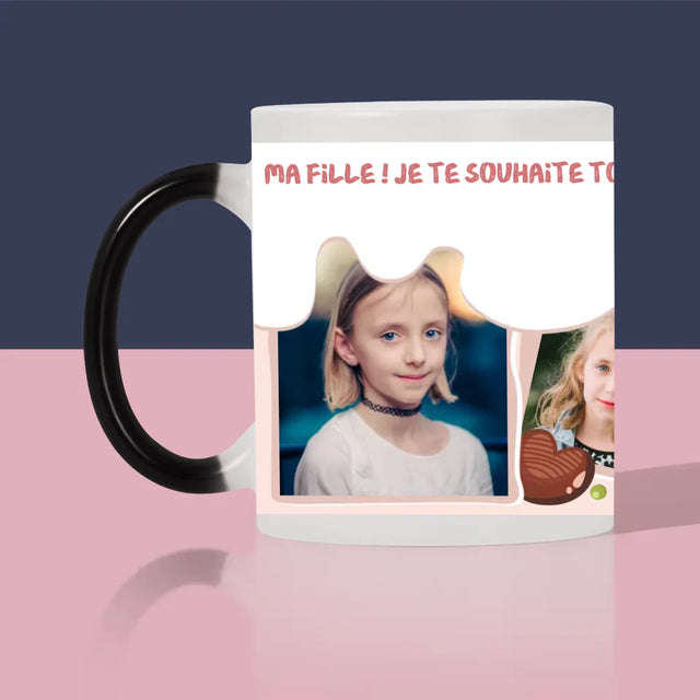 Collage Photo: Fille ! Je Te Souhaite Toutes Les Choses Les Plus Douces ! - Le Mug