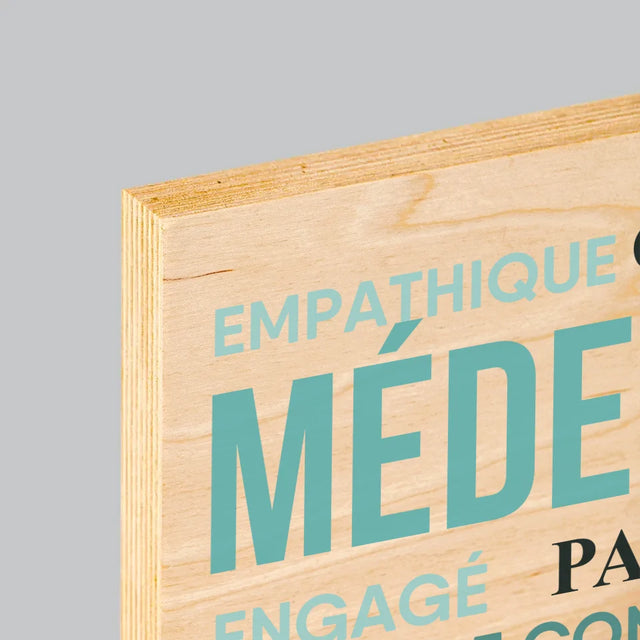 Collage Photo: Docteur Caractéristiques - Impression Sur Bois