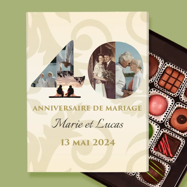 Collage Photo De Lettre: 40E Anniversaire De Mariage - Pralines