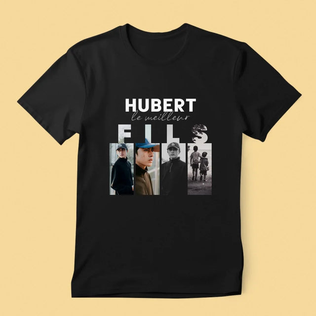 Collage Photo: Le Meilleur Fils - T-Shirt Pour Hommes