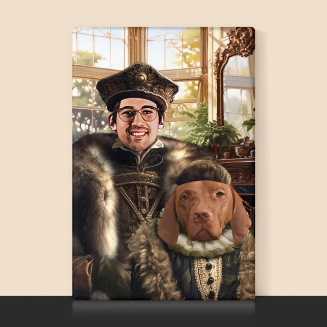 Le Portrait Royal : Noble Avec Animal De Compagnie - Imprimez Avec Votre Photo 