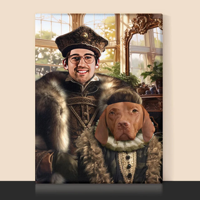 Le Portrait Royal : Noble Avec Animal De Compagnie - Imprimez Avec Votre Photo 