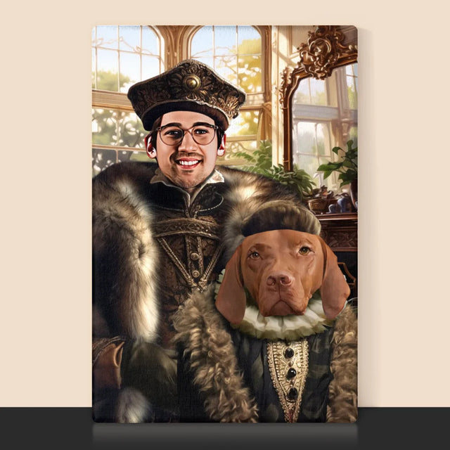 Le Portrait Royal : Noble Avec Animal De Compagnie - Imprimez Avec Votre Photo 