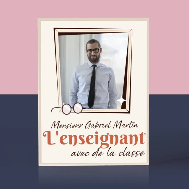 La Photo Et Un Texte: L'Enseignant Avec De La Classe - Bloc Acrylique