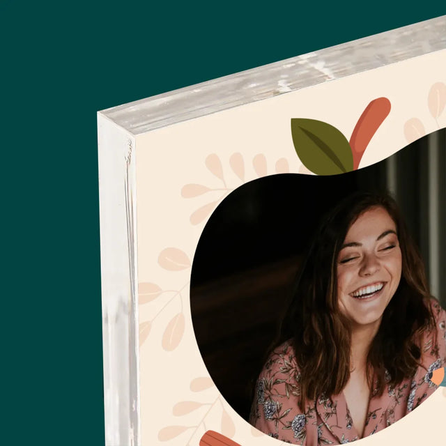 La Photo Et Un Texte: Institutrice - Bloc Acrylique