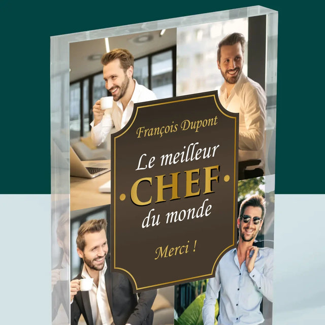 Le Collage Photo: Le Meilleur Chef Du Monde - Bloc Acrylique