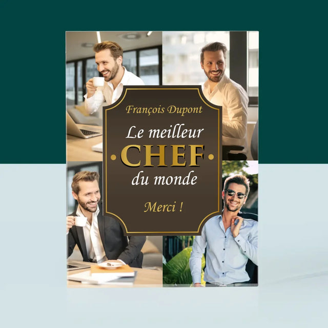 Le Collage Photo: Le Meilleur Chef Du Monde - Bloc Acrylique