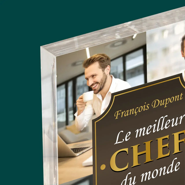 Le Collage Photo: Le Meilleur Chef Du Monde - Bloc Acrylique