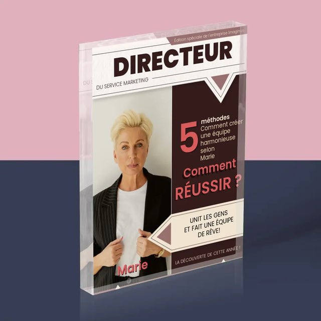 La Couverture De Magazine: Directeur - Bloc Acrylique