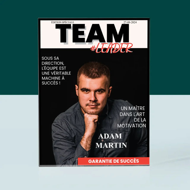 La Couverture De Magazine: Team Leader - Bloc Acrylique