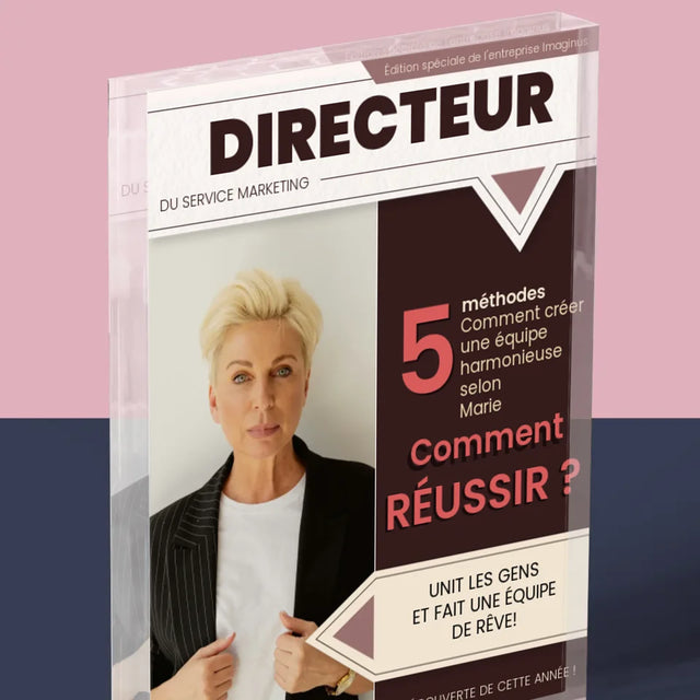 La Couverture De Magazine: Directeur - Bloc Acrylique