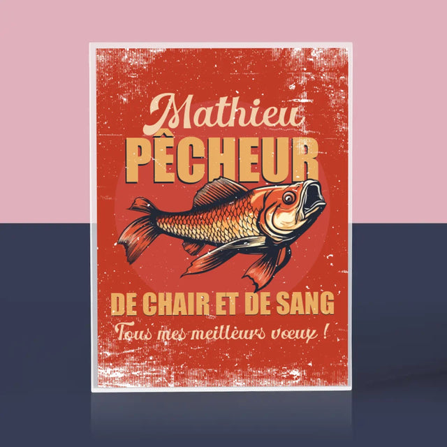 Le Prénom Et Un Texte: Pêcheur De Chair Et De Sang - Bloc Acrylique