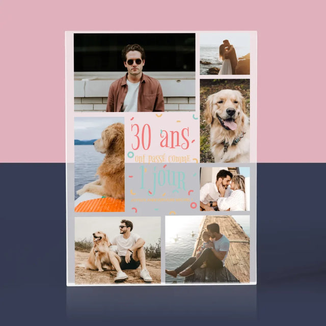 Le Collage Photo: 30 Ans Ont Passé - Bloc Acrylique