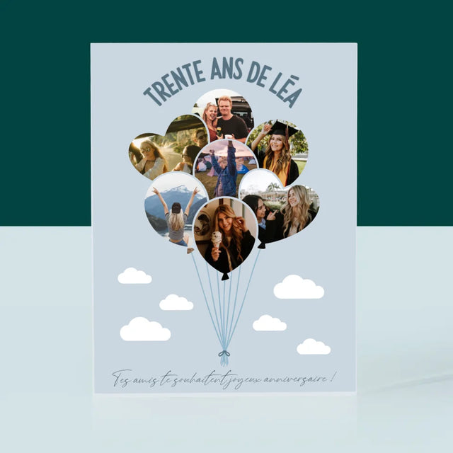 Forme Des Photos: Trente Ans Ballons - Bloc Acrylique