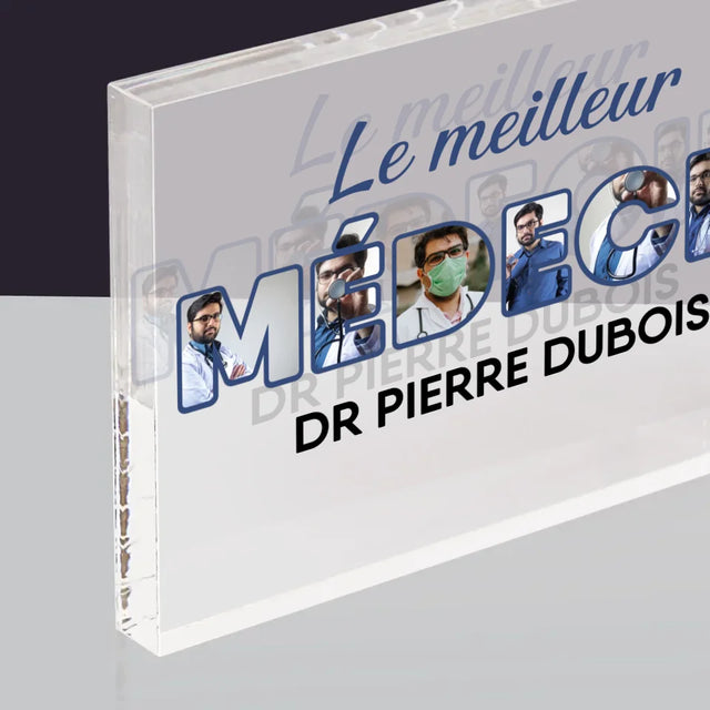 Collage Photo De Lettre: Le Meilleur Médecin - Bloc Acrylique