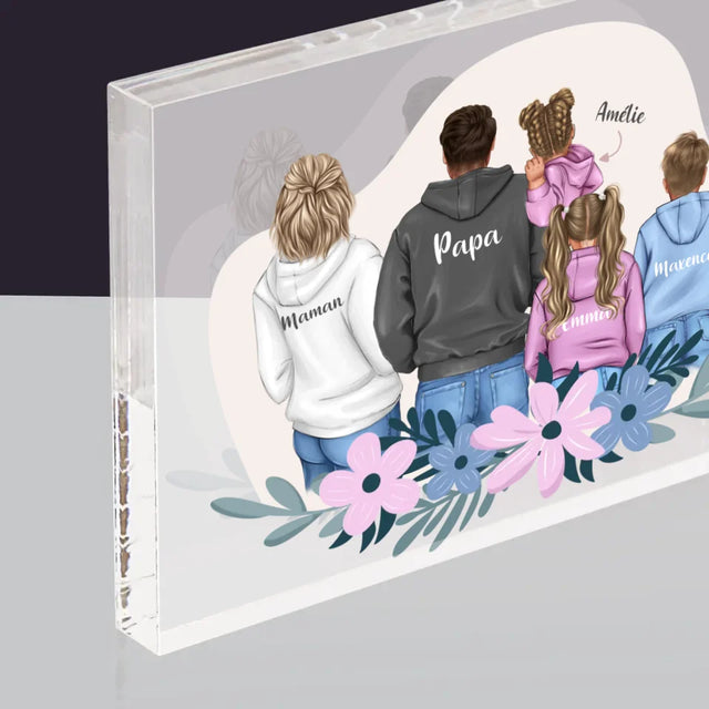 La Création Du Personnage: Famille Avec Enfants - Bloc Acrylique