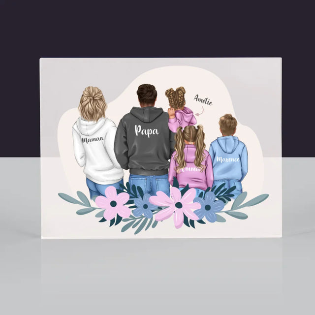 La Création Du Personnage: Famille Avec Enfants - Bloc Acrylique