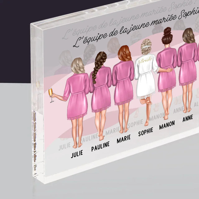 La Création Du Personnage: L'Équipe De La Jeune Mariée  - Bloc Acrylique