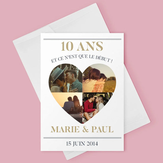 Forme Des Photos: Anniversaire De Mariage Coeur - Carte De Vœux